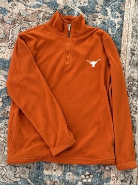 UT Longhorns Fleece Pull Over Quarter Zip with Pockets